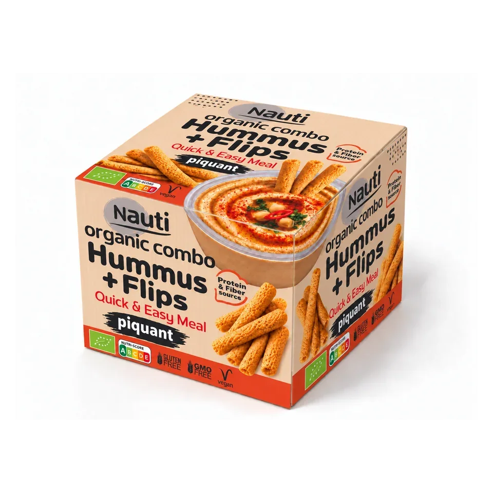 Nauti Combo Meals Hummus Piquant packaging