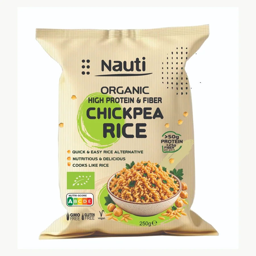 Nauti Organic Chickpea Rice 250g pillow bag