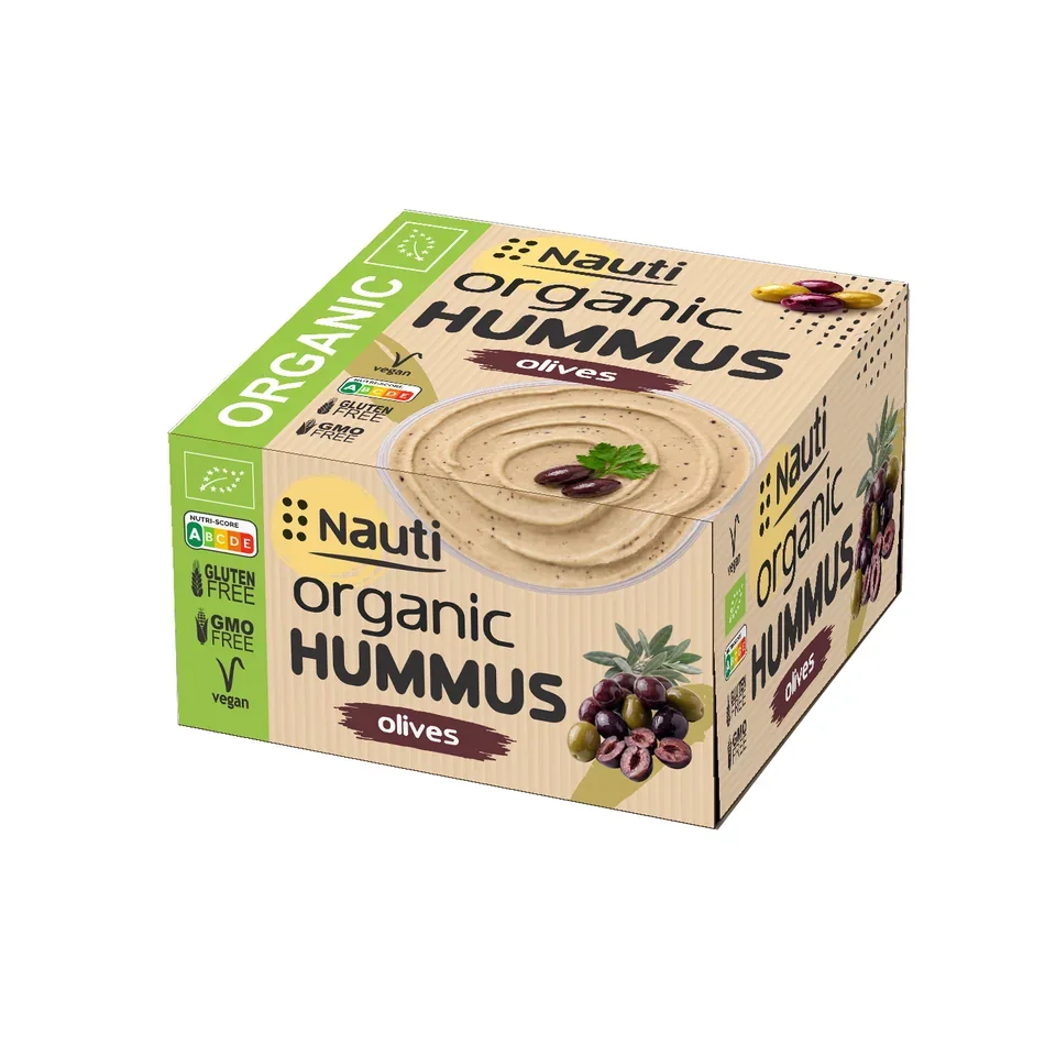 Organic Hummus with Olives — boxed cup