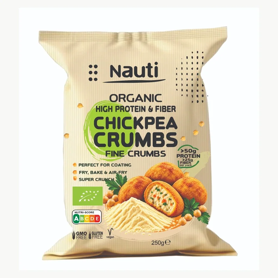 Nauti Organic Chickpea Crumbs — Fine 250g pillow bag