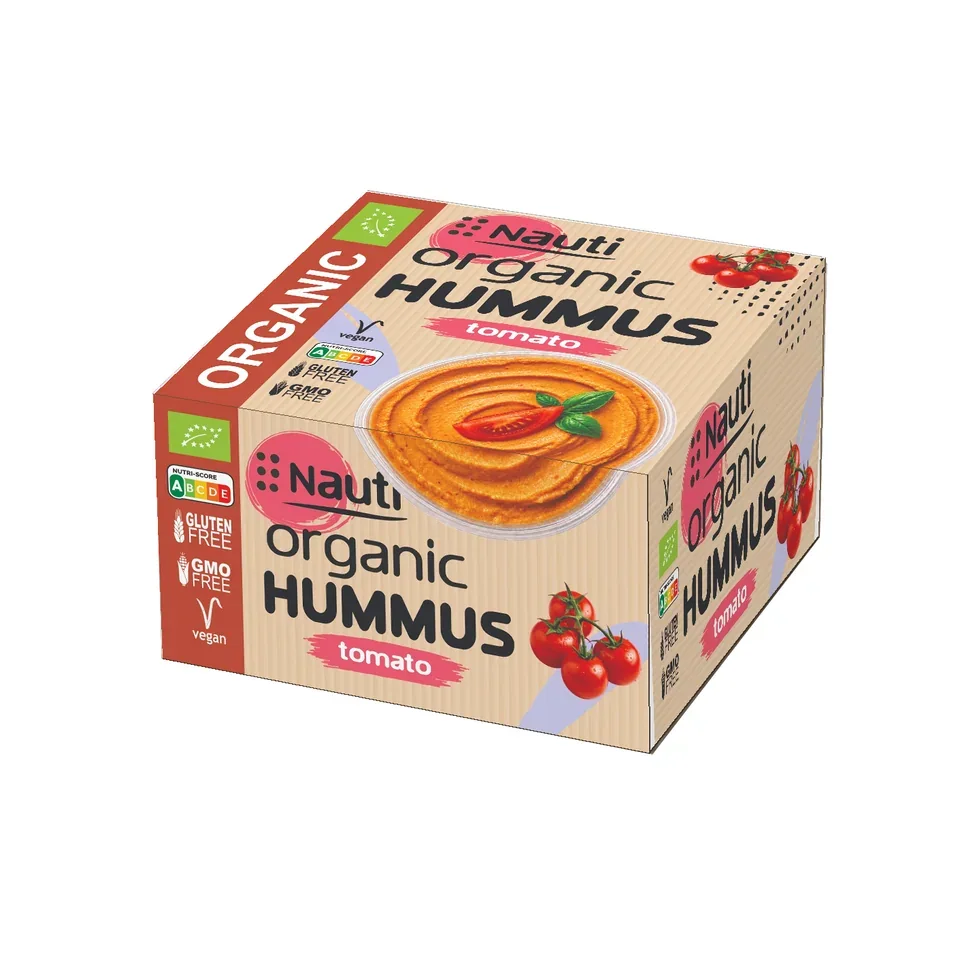 Organic Hummus with Tomato — boxed cup